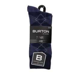 Pack de 7 chaussettes fantaisies kamalo Homme BURTON OF LONDON Pack de 7 chaussettes fantaisies kamalo Homme BURTON OF LONDON