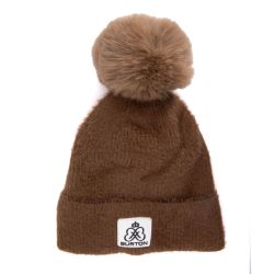 Bonnet fourre cotele avec pompon kadija Femme BURTON OF LONDON