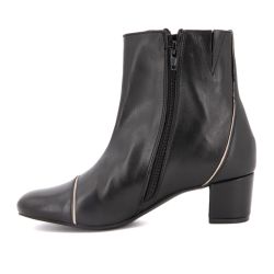 BOTTINE RAOLA NAPPA NOIR/LISERET BEIGET36-41 BOTTINE RAOLA NAPPA NOIR/LISERET BEIGET36-41