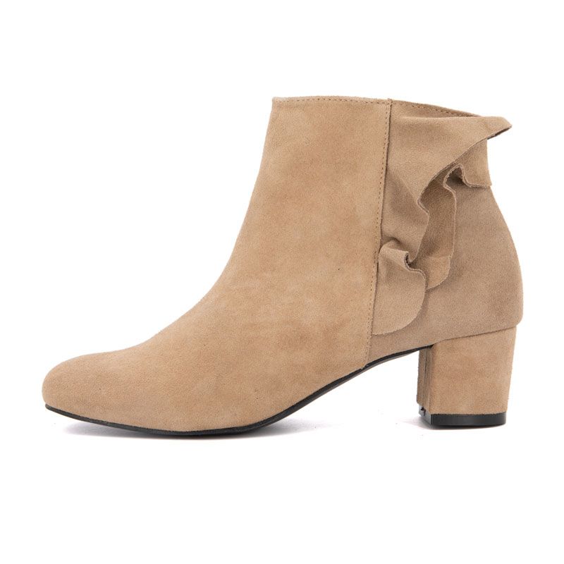 BOTTINE MANTIK VELOUR BEIGE T36-41 BOTTINE MANTIK VELOUR BEIGE T36-41