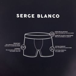 Lot de 2 homme boxer coton elasthanne serge blanco Homme SERGE BLANCO Lot de 2 homme boxer coton elasthanne serge blanco Homme SERGE BLANCO
