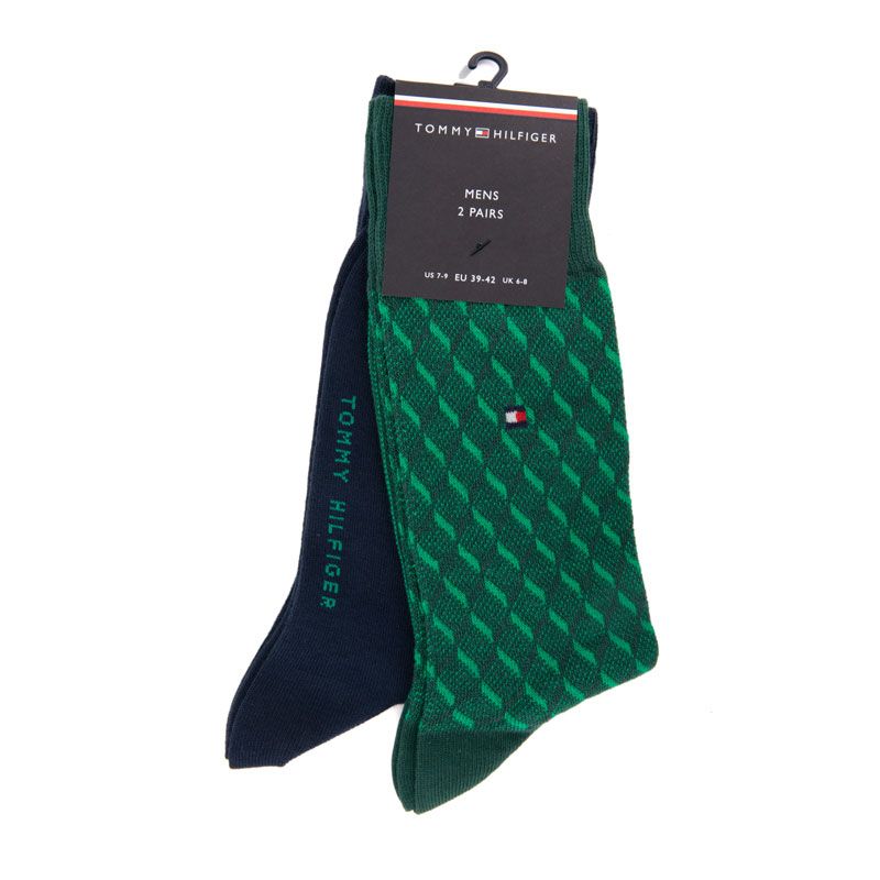 Chaussette th homme dark green sock 2p 3d graphic, 39/46 Homme TOMMY HILFIGER