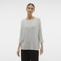 PULL MC 3/4 VMBRIANNA SNOW WHITE BLACK 10277858