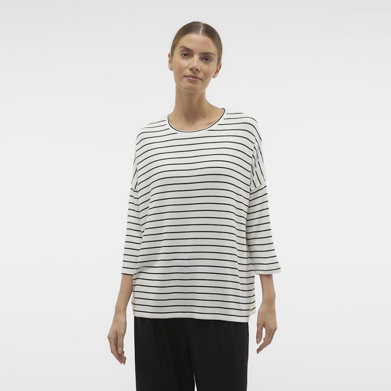 PULL MC 3/4 VMBRIANNA SNOW WHITE BLACK 10277858