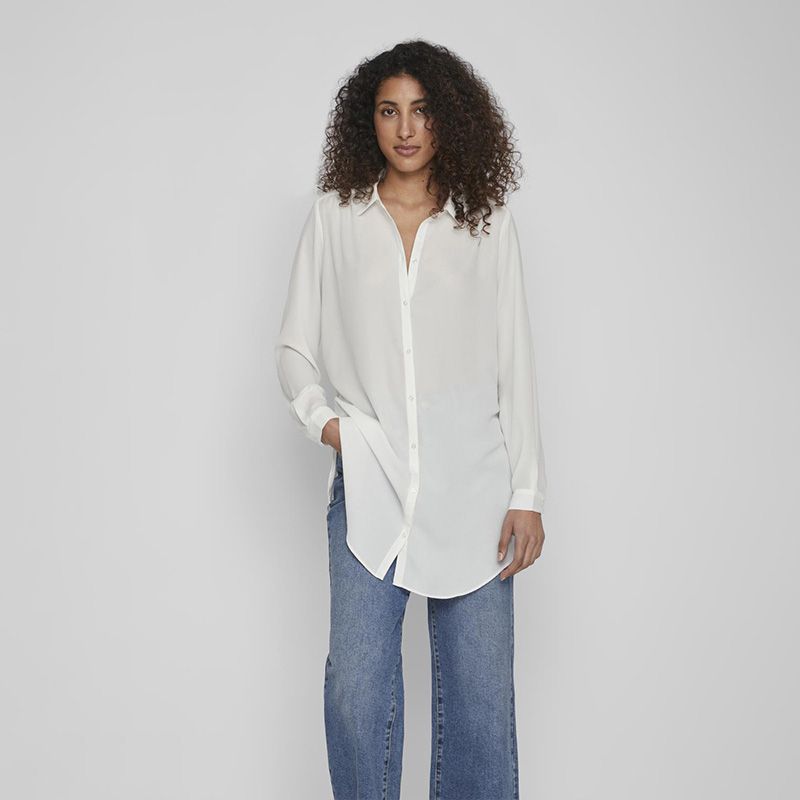 TUNIQUE VILUCY BUTTON L/S SNOW WHITE 14054702 4365