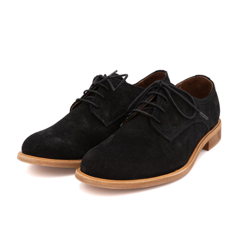 Derbies leonardo02 black nubuck 40/46 Homme LUSQUINOS