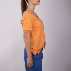 Tee shirt rouge imprimé Rock Femme DEELUXE 74