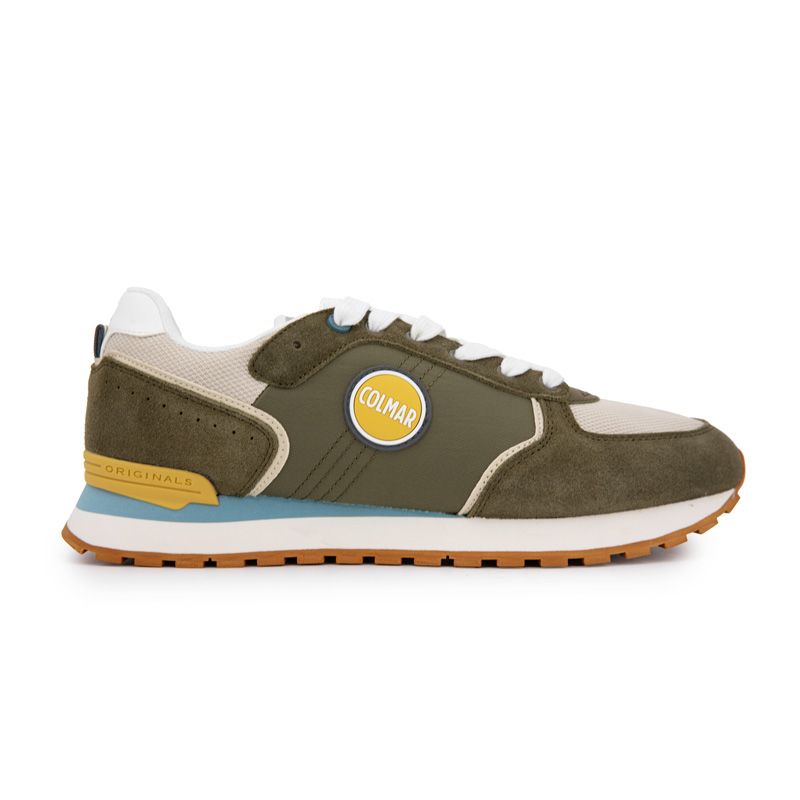 Basket military green-ochre-beige travis b 017 24ss t40/46 Homme COLMAR