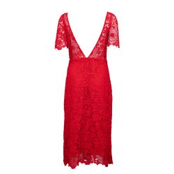 Robe ivoire mi longue dentelle Rinesa dos nu Femme LA PETITE ETOILE