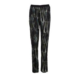 Pantalon Fluide Noir à Motif Fusain Femme AMERICAN VINTAGE à prix