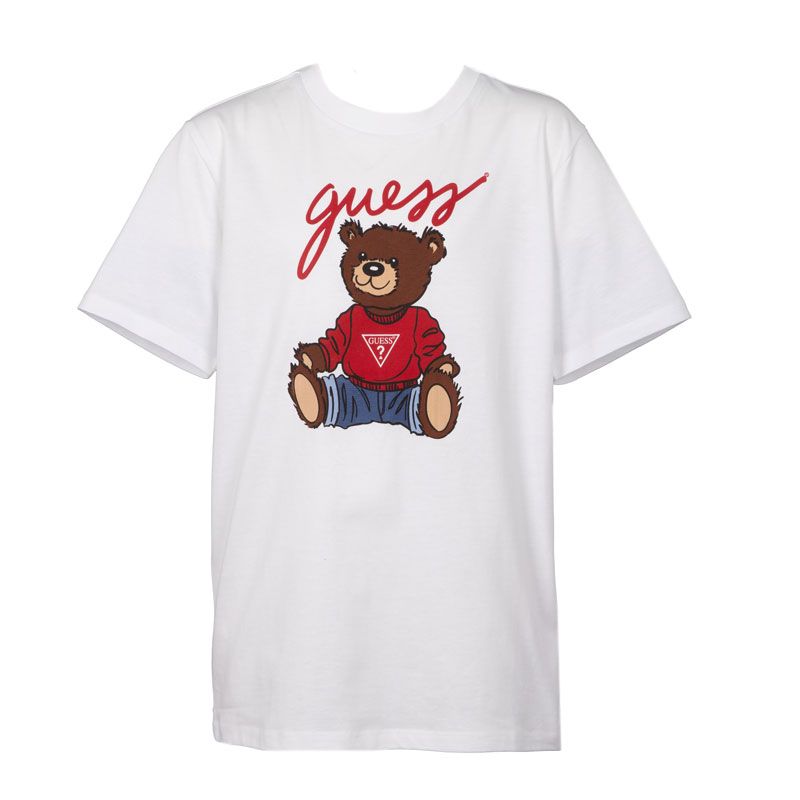Tshirt mc blanc h4bj0613z14-g011 Enfant GUESS