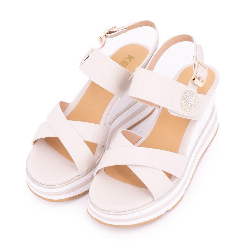 Sandale compensee beige k-11021 t35/41 Femme KEYS