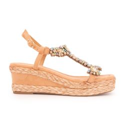 Sandale compensee beige mareio11 t36/41 Femme LAURA VITA