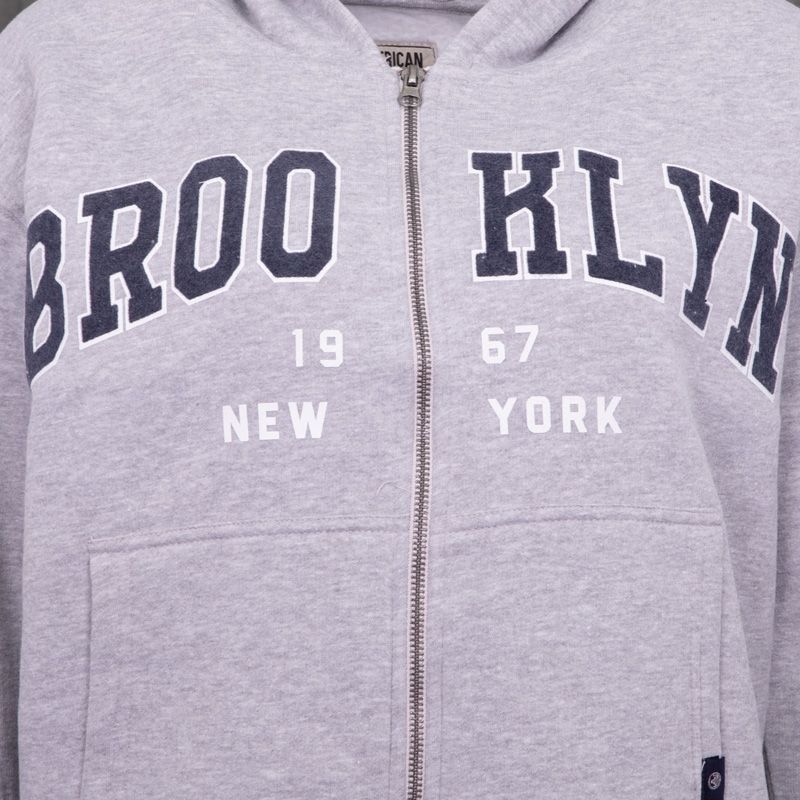 Sweat zippe brooklyn grey aw24-305-01 Femme AMERICAN PEOPLE Sweat zippe brooklyn grey aw24-305-01 Femme AMERICAN PEOPLE