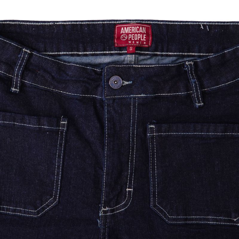 Pantalon santana black denim aw24-310-01 Femme AMERICAN PEOPLE