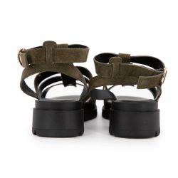 Sandale tobosued kaki c330254 t36/41 Femme LES TROPEZIENNES PAR M.BELARBI