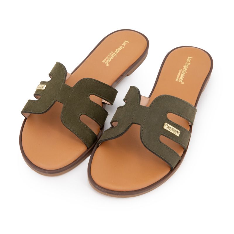 Mule hamiga kaki c330582 t36/41 Femme LES TROPEZIENNES PAR M.BELARBI