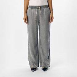 Pantalon toile large gris Femme OBJECT