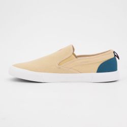 Baskets à enfiler tissu uni semelle blanche Homme US POLO