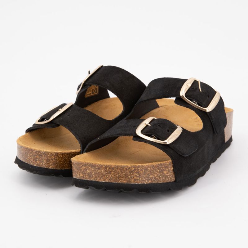 Mules double brides compensée en daim Femme I AM