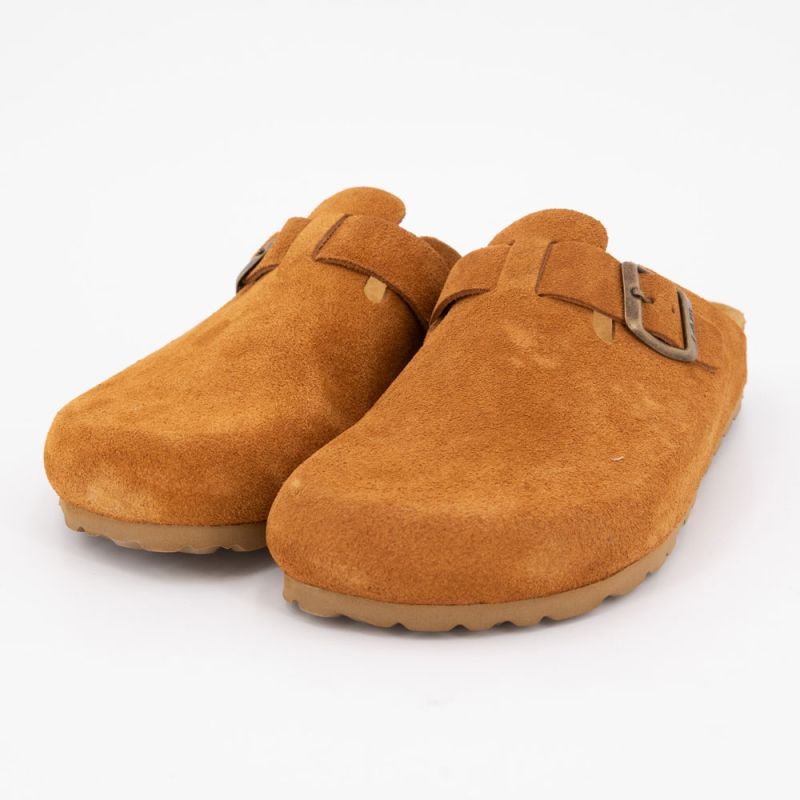 Sabots en cuir lisse daim à boucle Femme I AM Sabots en cuir lisse daim à boucle Femme I AM