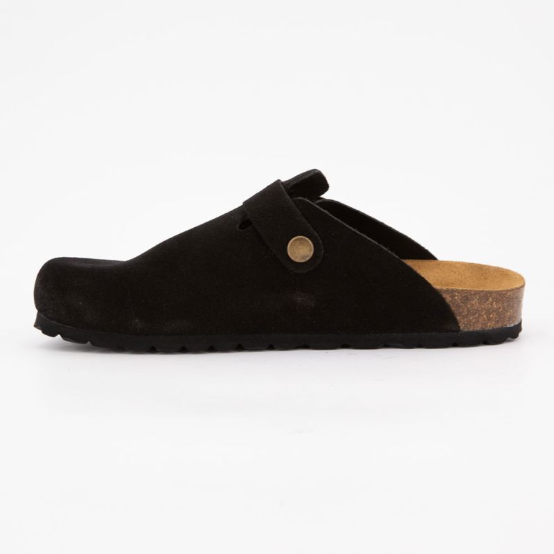 Sabots en cuir lisse daim à boucle Femme I AM Sabots en cuir lisse daim à boucle Femme I AM