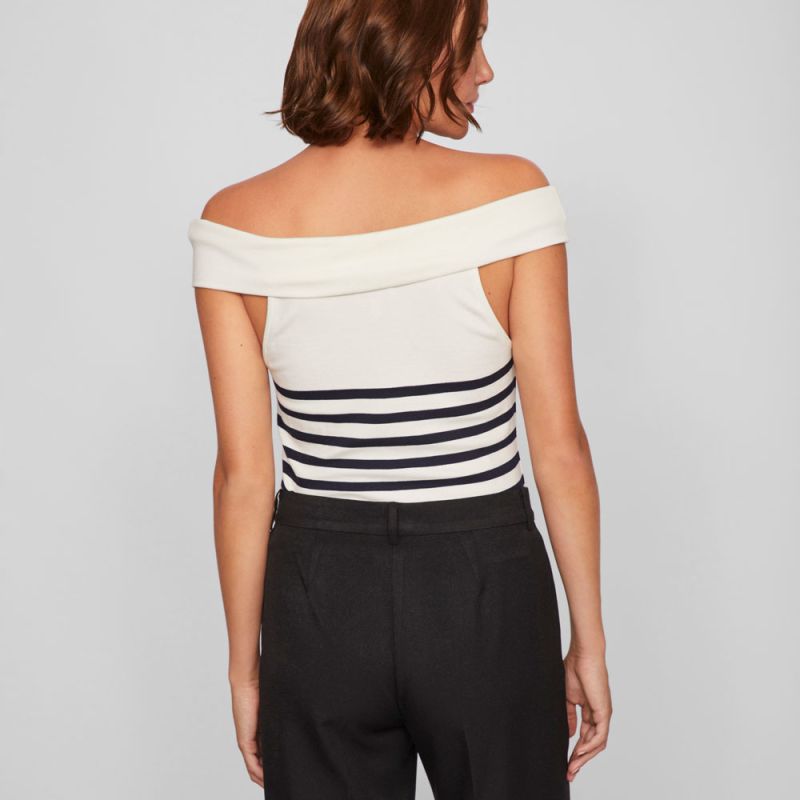 Tee shirt viseta cloud dancer 14106171 4423 Femme VILA