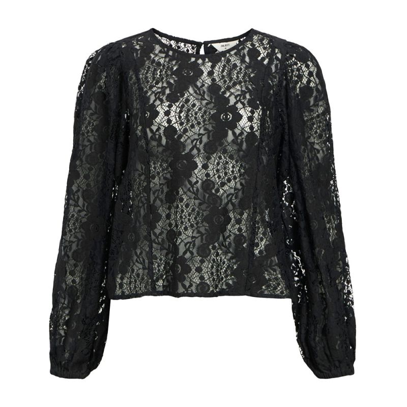 Tee shirt objbeverly black 23046540 4422 Femme OBJECT