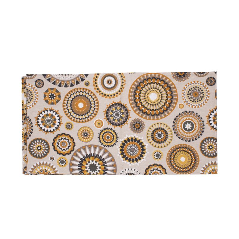 Nappe 300x150 plastifie mandala emeraude a97105emer Mixte SUD ETOFFE