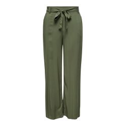 Pantalon palazzo avec ceinture noir Femme ONLY