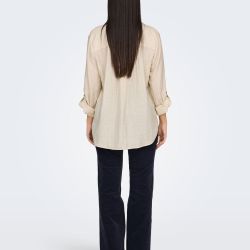 CHEMISE MC CLOUD DANCER JDYLAUREL 3/4 LINEN 15347163