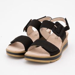 SANDALE COMPENSEE NUBUCK OLIVE 92875342 36/41