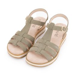Sandales olive nubuc 92870944 36-41 Femme CAPRICE