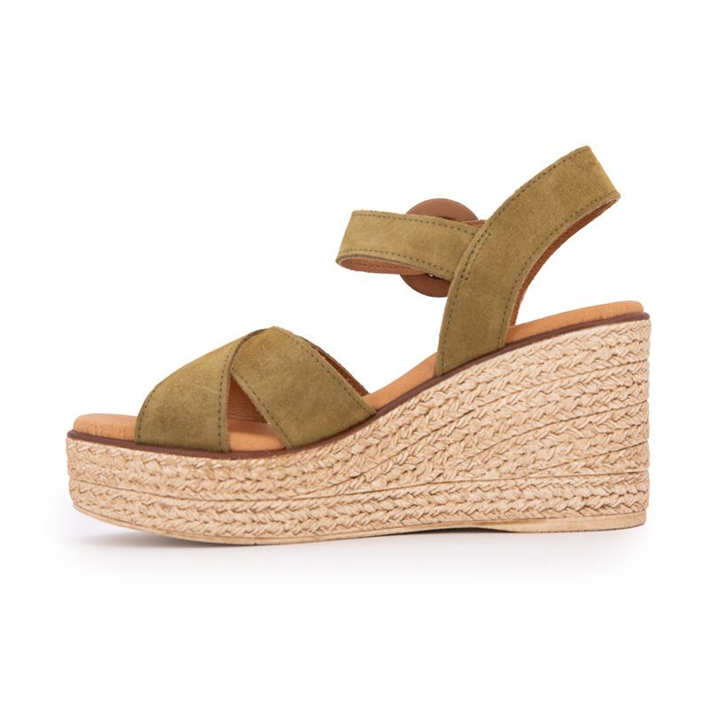 SANDALES COMPENSEE SERRAJE MILITARY 5816 T36/41