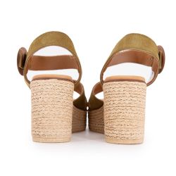 SANDALES COMPENSEE SERRAJE MILITARY 5816 T36/41