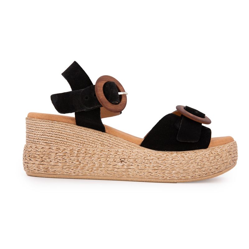 SANDALES COMPENSEE NEGRO SERRAJE 3777 T36/41