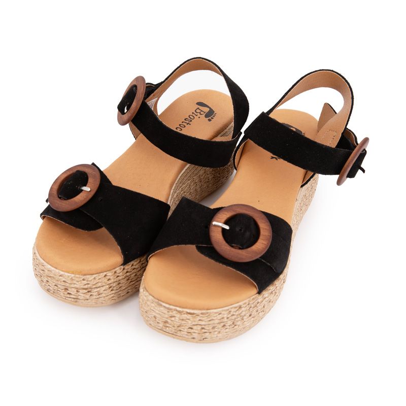 SANDALES COMPENSEE NEGRO SERRAJE 3777 T36/41