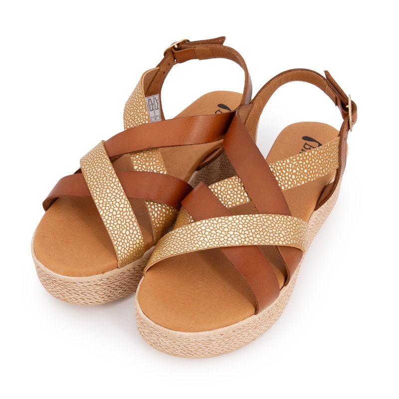 SANDALES COMPENSEE CUERO FUJI 5334 T36/41