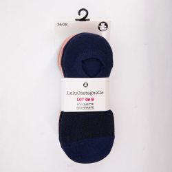 Lot de 6 paire de socquettes respirantes nadine Femme LULU CASTAGNETTE