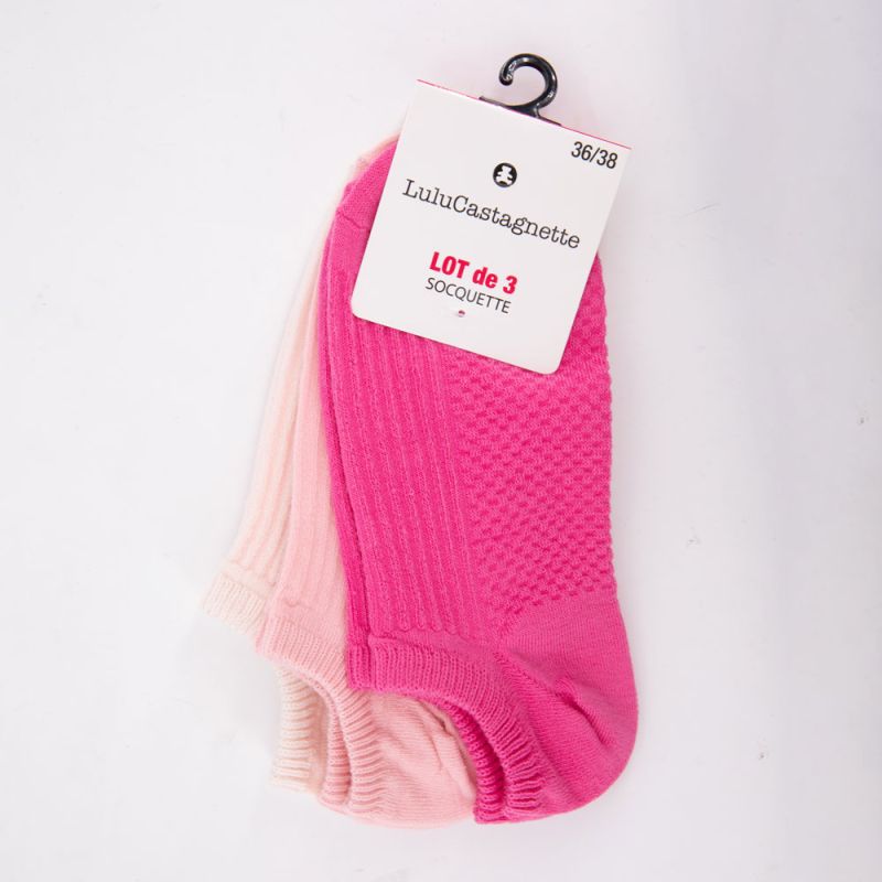 Lot de 3 paires de socquettes lalita Femme LULU CASTAGNETTE