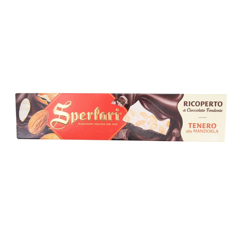 Barre 200g nougat tendre enrobe de chocolat noir Mixte SPERLARI
