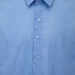 Chemise unie regular fit coton aspect lin Homme BILL TORNADE