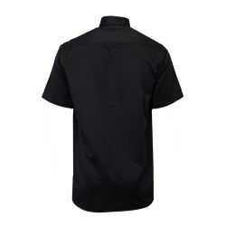 Chemise unie mc regular noire bill302 Homme BILL TORNADE