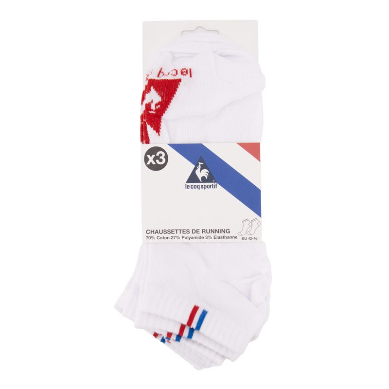 Chaussettes de running lot de 3 paires noires coqsportif/x3 Homme LE COQ SPORTIF