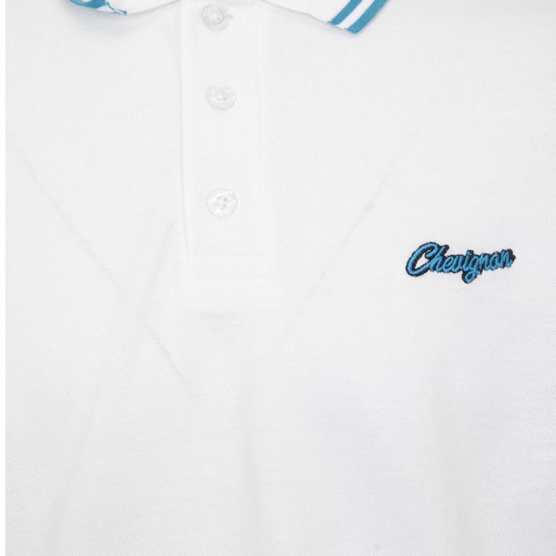 Polo broder 44496 albus Homme CHEVIGNON