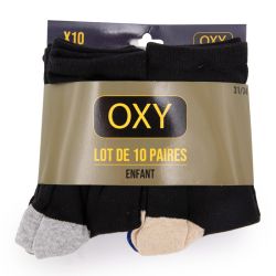 Pack de 10 chaussettes garcon libero Enfant OXY Pack de 10 chaussettes garcon libero Enfant OXY