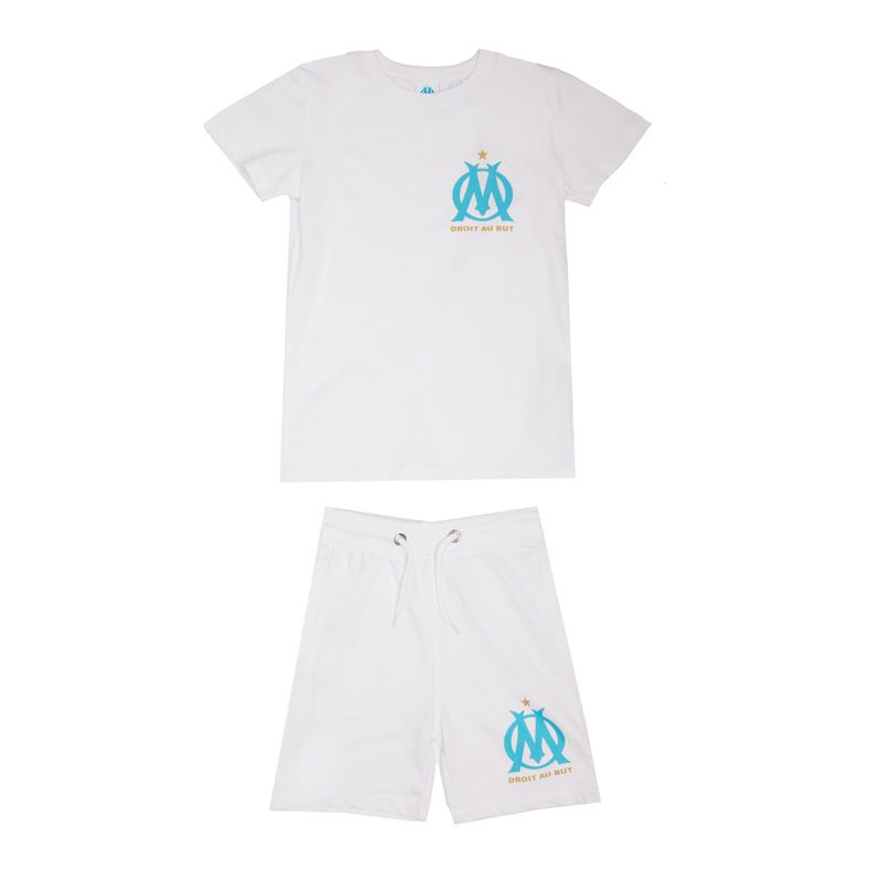 Ensemble enfant tee shirt/short blanc om Enfant OM