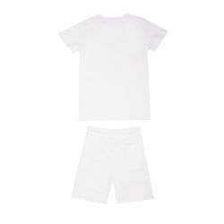 Ensemble enfant tee shirt/short blanc om Enfant OM