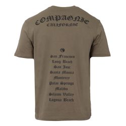 Tee shirt mc light kaki ts gotcities Homme COMPAGNIE DE CALIFORNIE