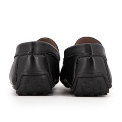 Mocassin cuir noirm-08 t41/46 Homme PIERRE CARDIN